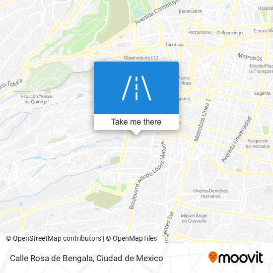 Mapa de Calle Rosa de Bengala