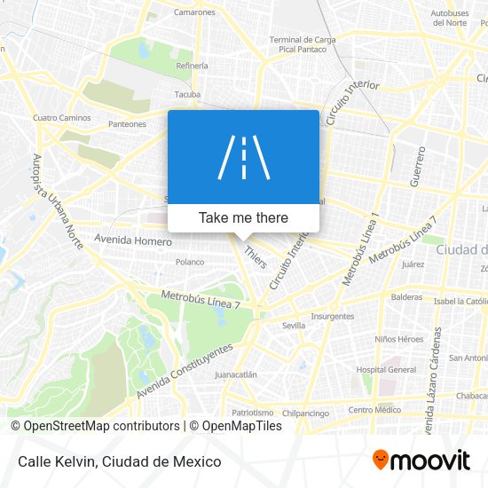 Mapa de Calle Kelvin