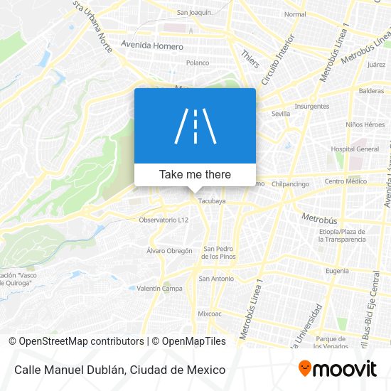Calle Manuel Dublán map
