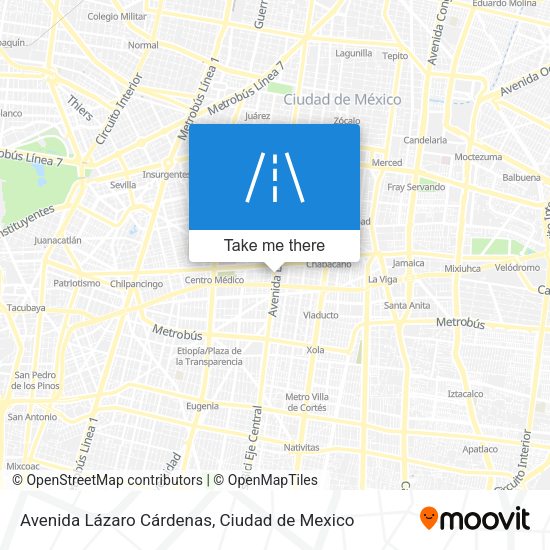 Avenida Lázaro Cárdenas map