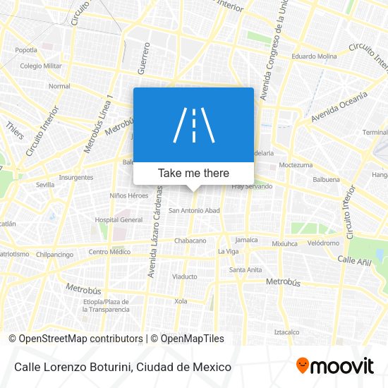 Mapa de Calle Lorenzo Boturini