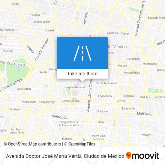 Avenida Doctor José María Vértiz map