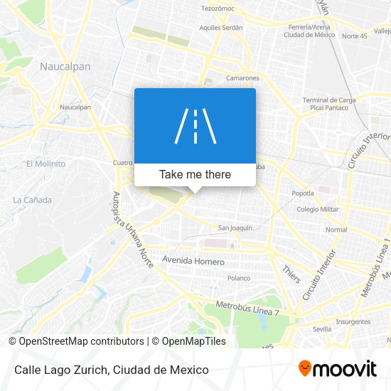Mapa de Calle Lago Zurich