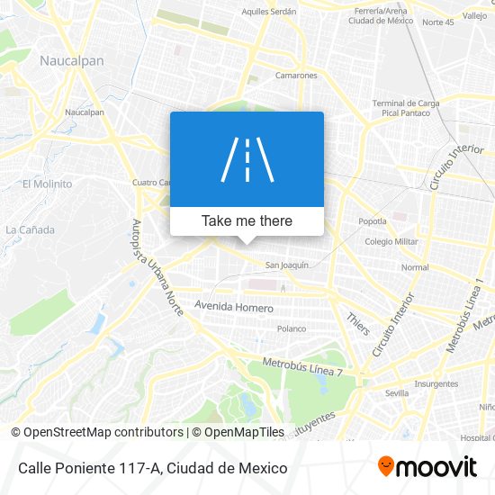 Calle Poniente 117-A map