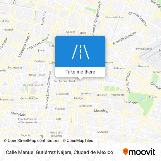 Mapa de Calle Manuel Gutiérrez Nájera