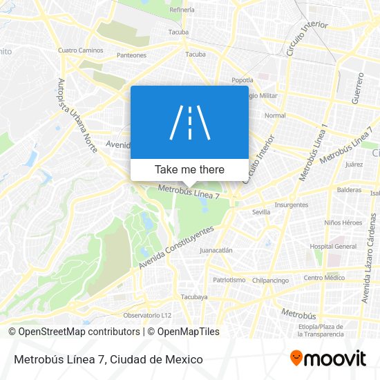 Metrobús Línea 7 map