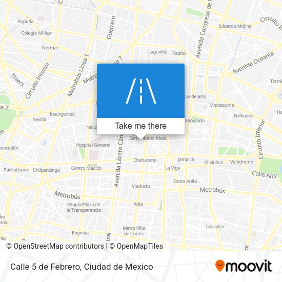 Calle 5 de Febrero map