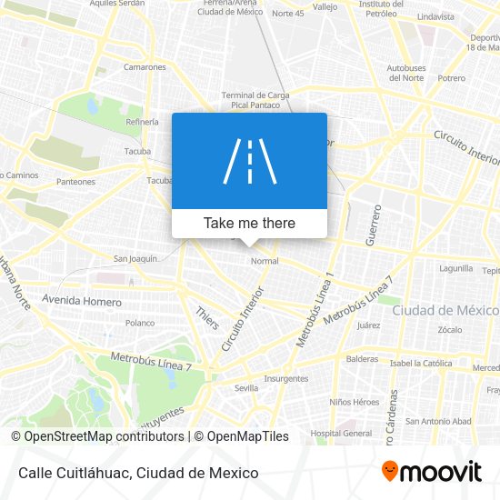 Mapa de Calle Cuitláhuac