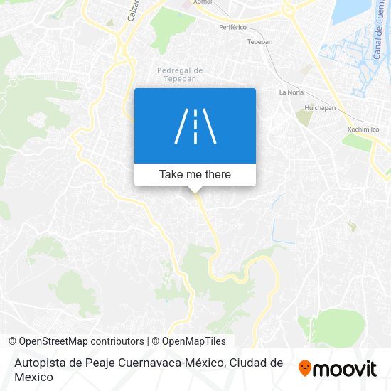 Autopista de Peaje Cuernavaca-México map