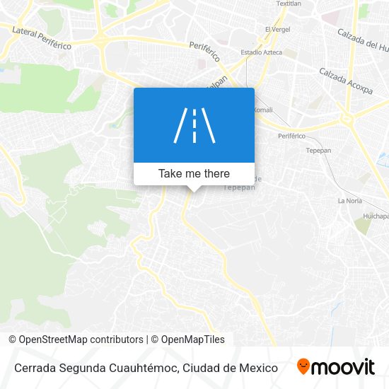 Cerrada Segunda Cuauhtémoc map