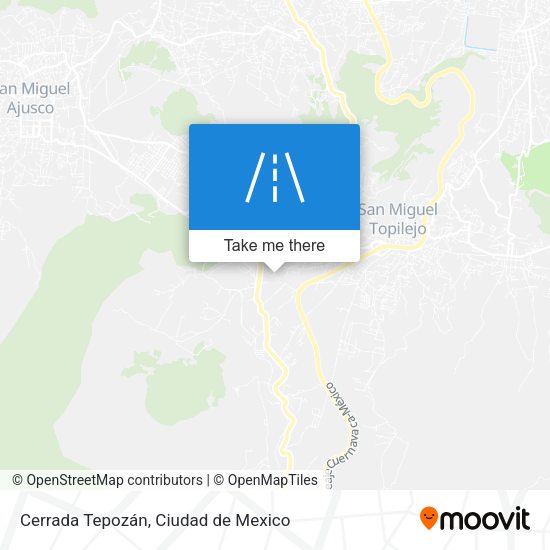 Cerrada Tepozán map