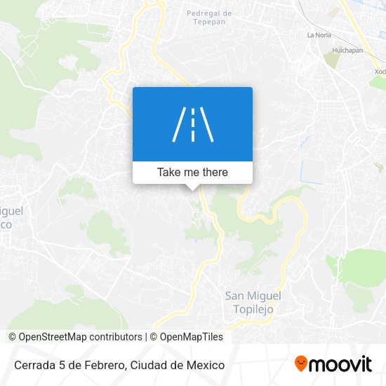 Mapa de Cerrada 5 de Febrero
