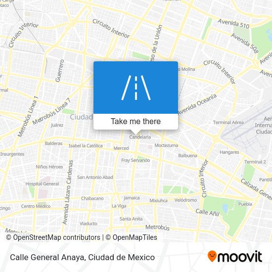 Calle General Anaya map
