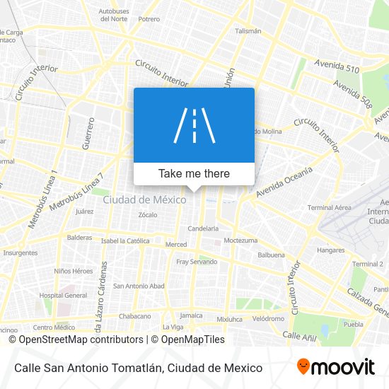 Mapa de Calle San Antonio Tomatlán