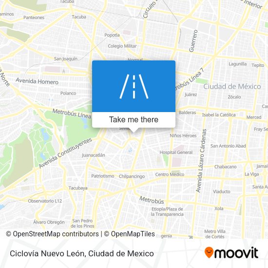 Mapa de Ciclovía Nuevo León