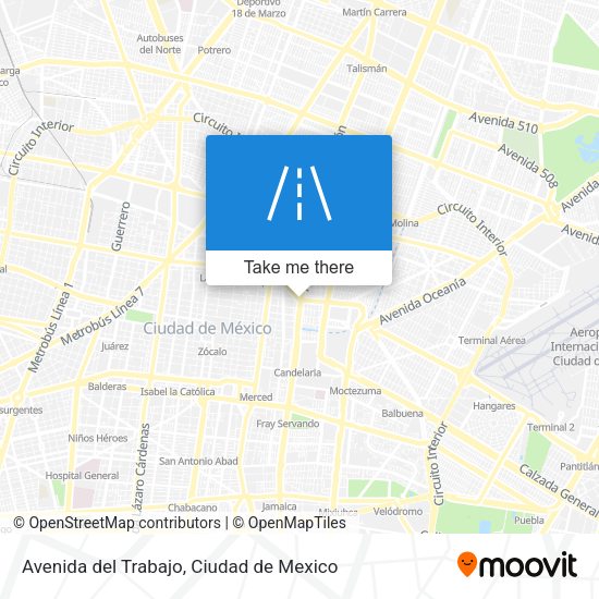 Mapa de Avenida del Trabajo