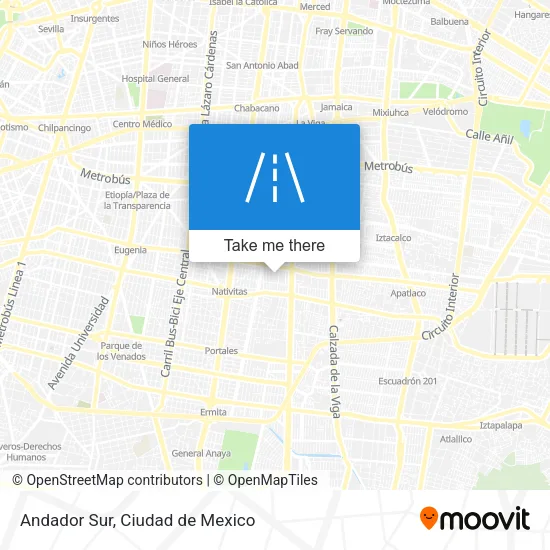 Mapa de Andador Sur