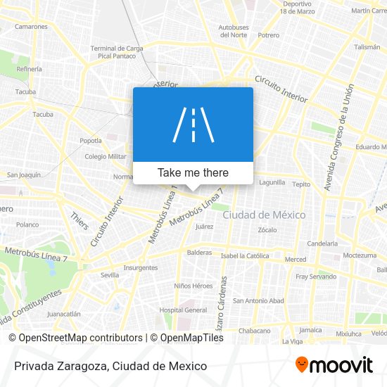 Privada Zaragoza map