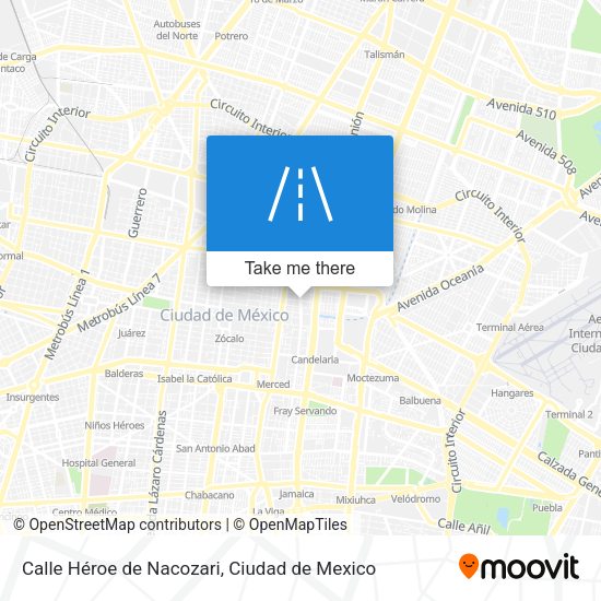 Mapa de Calle Héroe de Nacozari