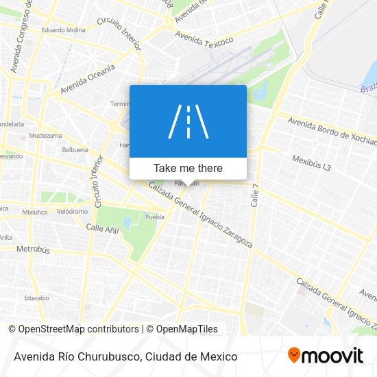 Avenida Río Churubusco map