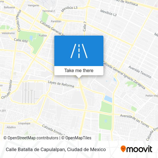 Mapa de Calle Batalla de Capulalpan