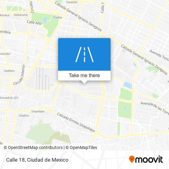 Calle 18 map