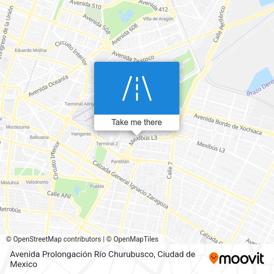 Avenida Prolongación Río Churubusco map