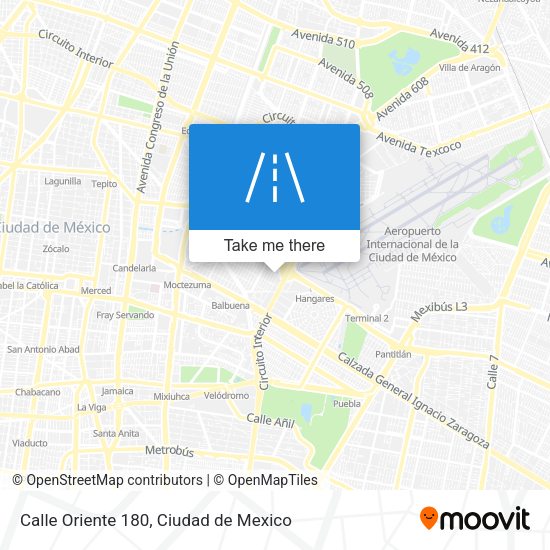 Calle Oriente 180 map