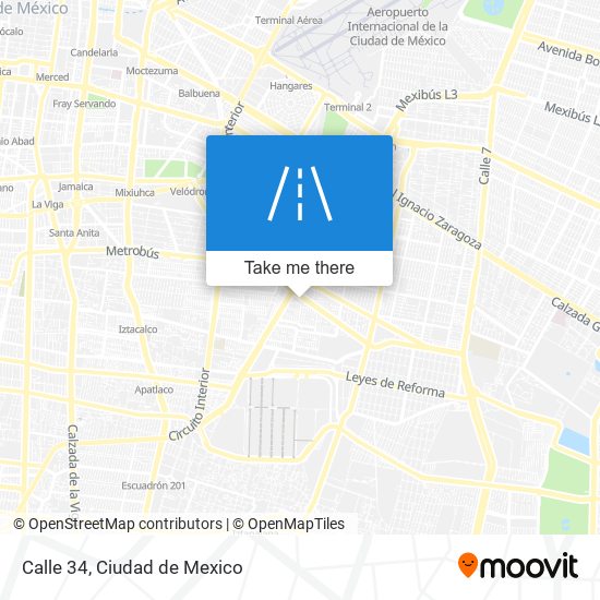 Calle 34 map