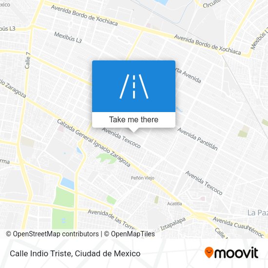 Calle Indio Triste map