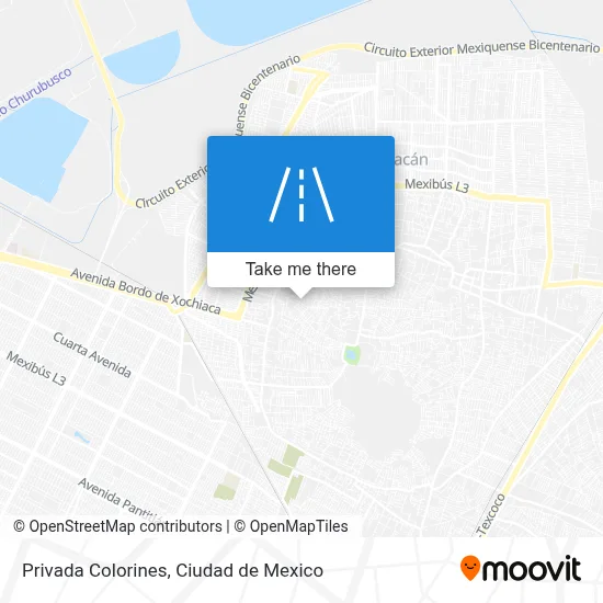 Privada Colorines map
