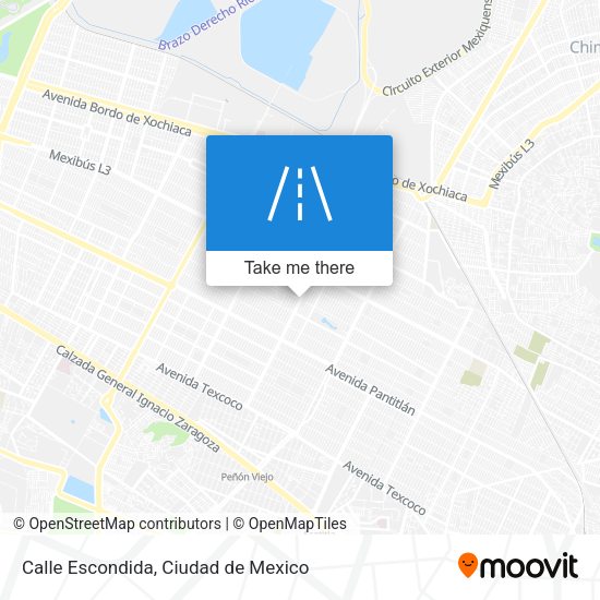 Calle Escondida map