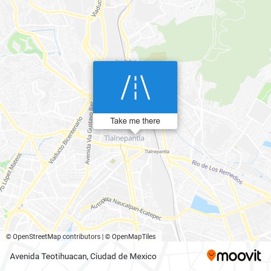 Avenida Teotihuacan map