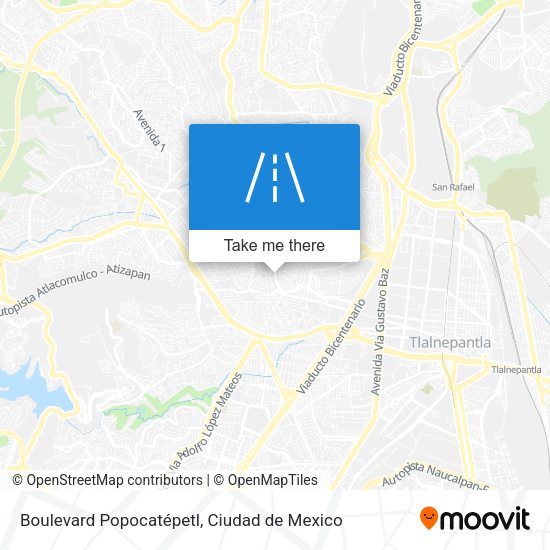 Boulevard Popocatépetl map