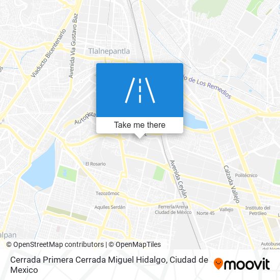 Mapa de Cerrada Primera Cerrada Miguel Hidalgo