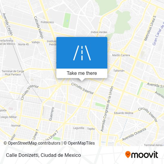 Mapa de Calle Donizetti