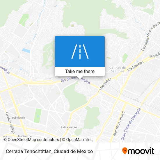 Mapa de Cerrada Tenochtitlan
