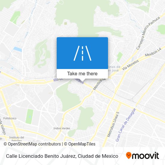 Mapa de Calle Licenciado Benito Juárez