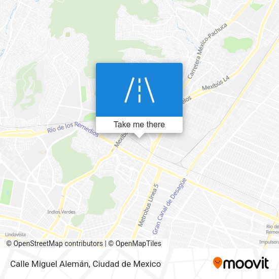 Mapa de Calle Miguel Alemán