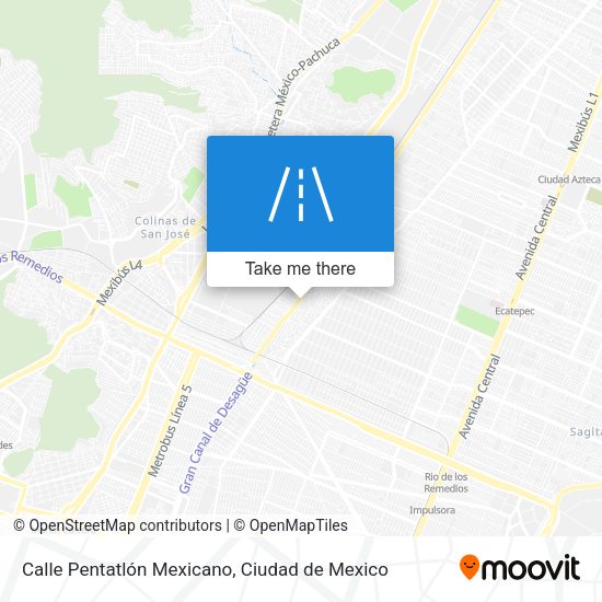 Calle Pentatlón Mexicano map
