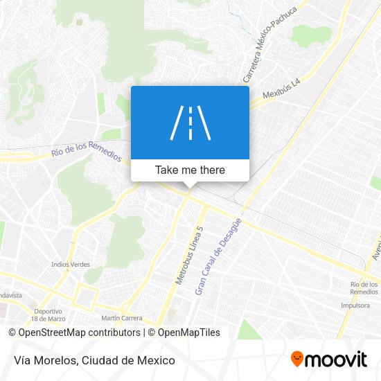 Vía Morelos map