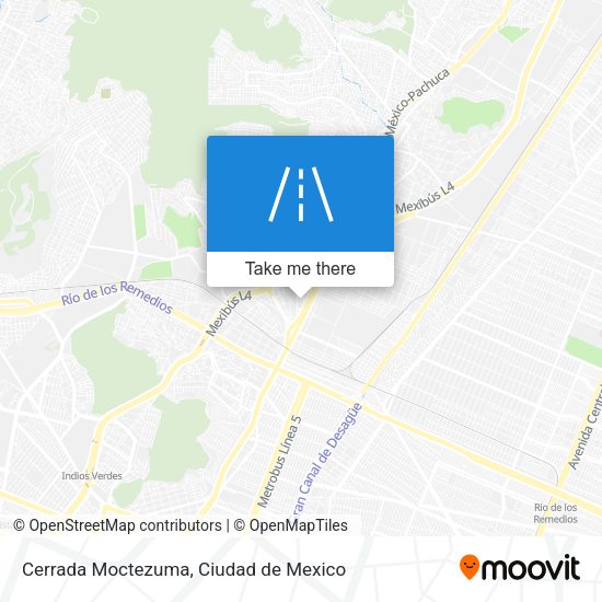 Mapa de Cerrada Moctezuma