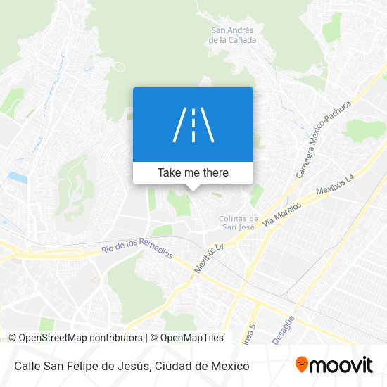 Mapa de Calle San Felipe de Jesús
