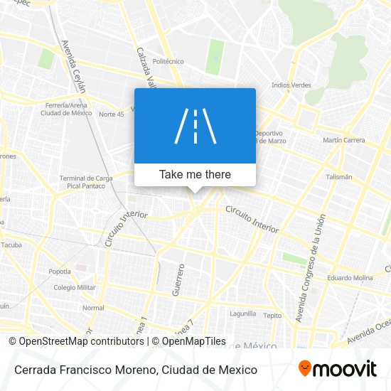 Mapa de Cerrada Francisco Moreno