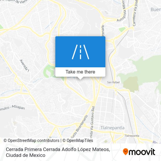 Cerrada Primera Cerrada Adolfo López Mateos map