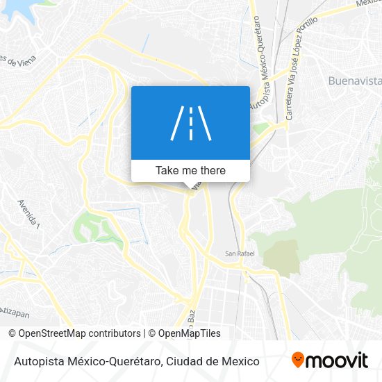 Autopista México-Querétaro map