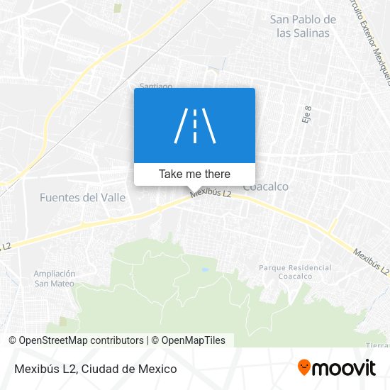 Mexibús L2 map