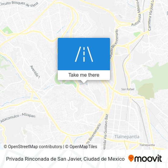 Mapa de Privada Rinconada de San Javier