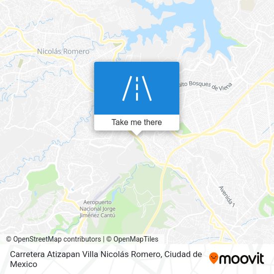 Mapa de Carretera Atizapan Villa Nicolás Romero