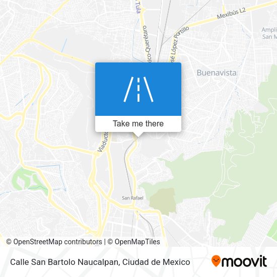 Calle San Bartolo Naucalpan map